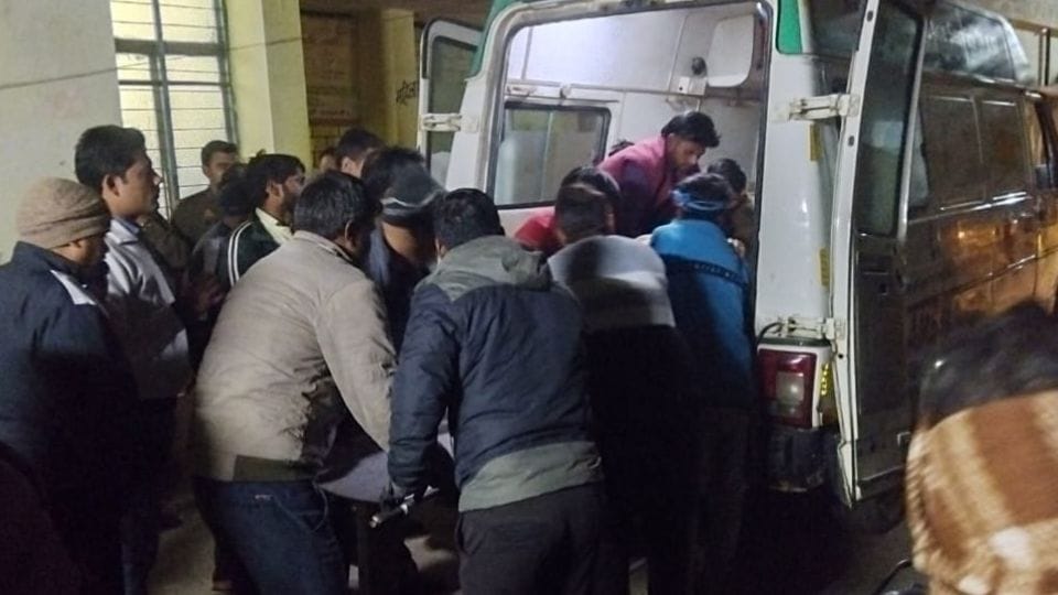 Tractor-trolley riders returning after eating rice in Bulandshahr were hit by a truck