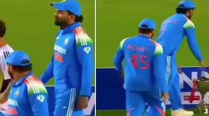 IND vs ENG: Rohit-Kohli and Rahul forgot to lift trophy after winning the ODI series from England, Watch Video