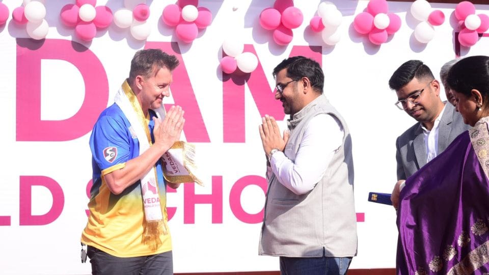 Cricket legend Brett Lee reached Vedam World School