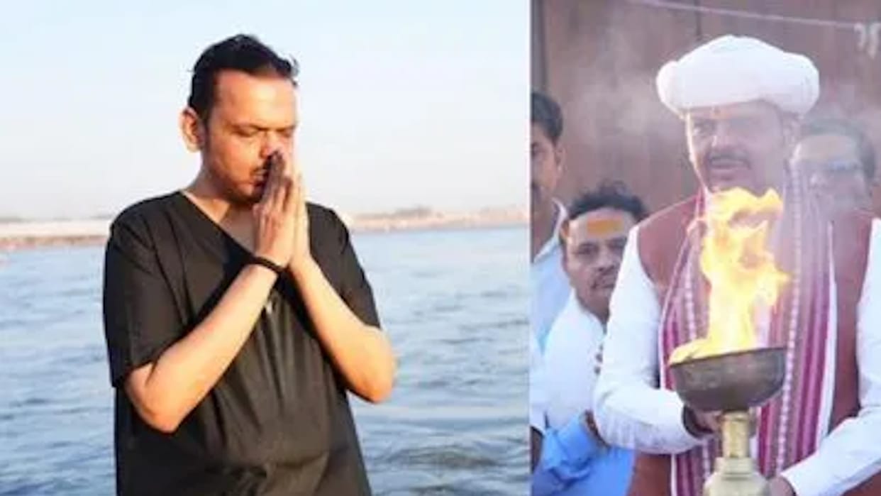 Maharashtra CM Devendra Fadnavis took a dip in Sangam with his wife, said- felt a sense of pride