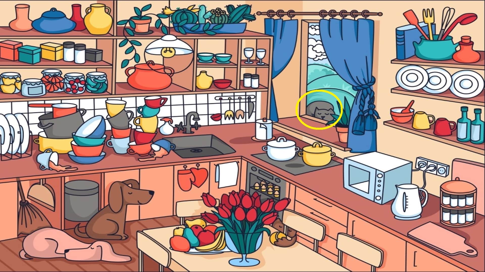 Optical Illusion IQ Test Brain Test If You Have Hawk Eyes Then Find Cat in 11 Seconds