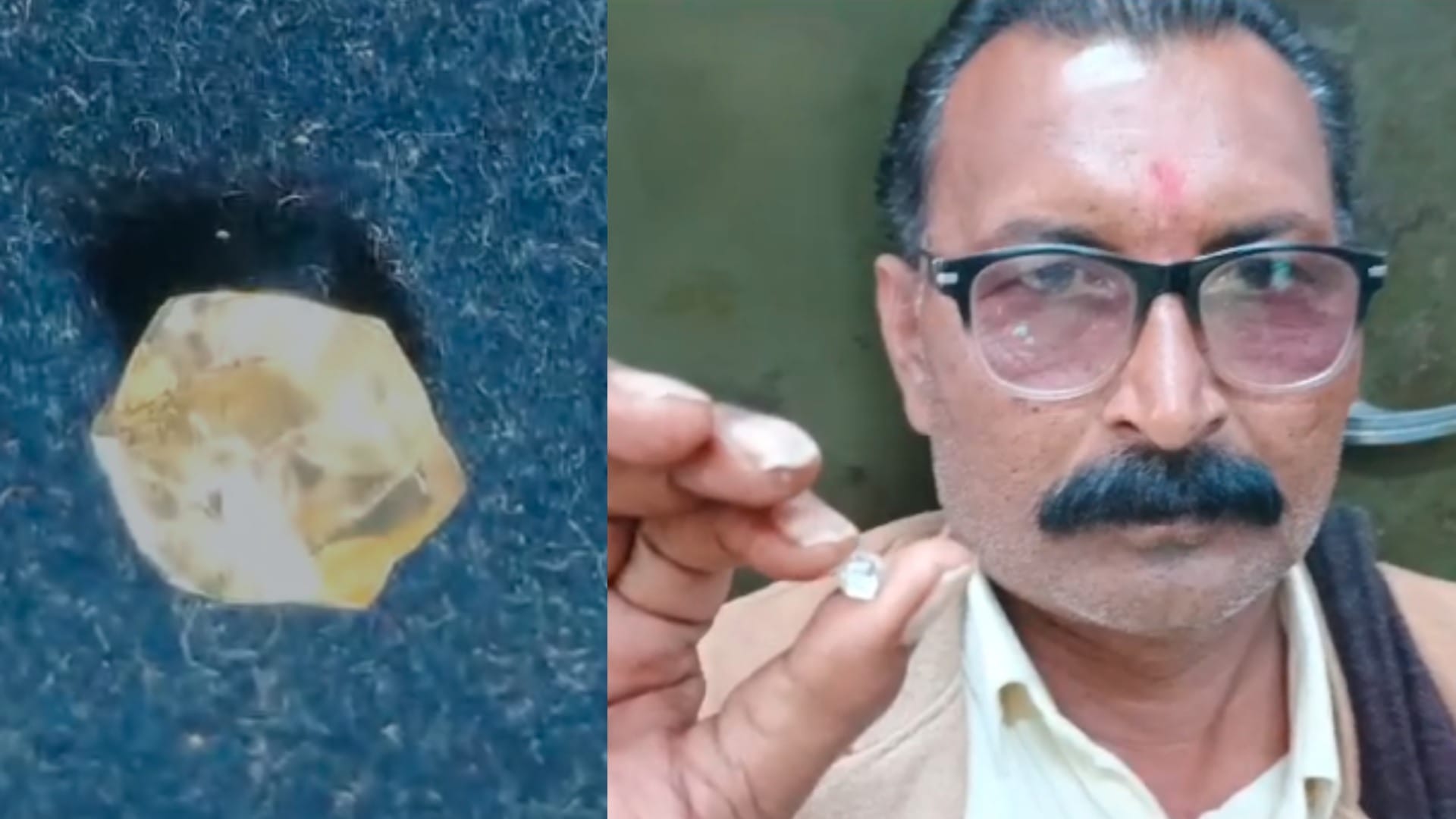 पन्ना में किसान को लाखों का हीरा मिला है।