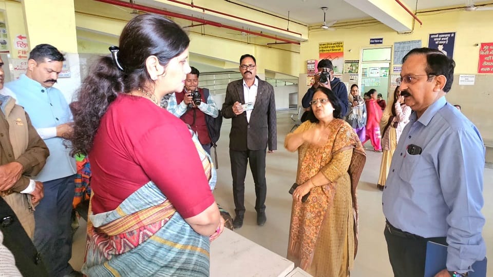 Dirty toilet lack of wheelchair arrangements in Lady Lyal Chairperson of State Women's Commission surprised
