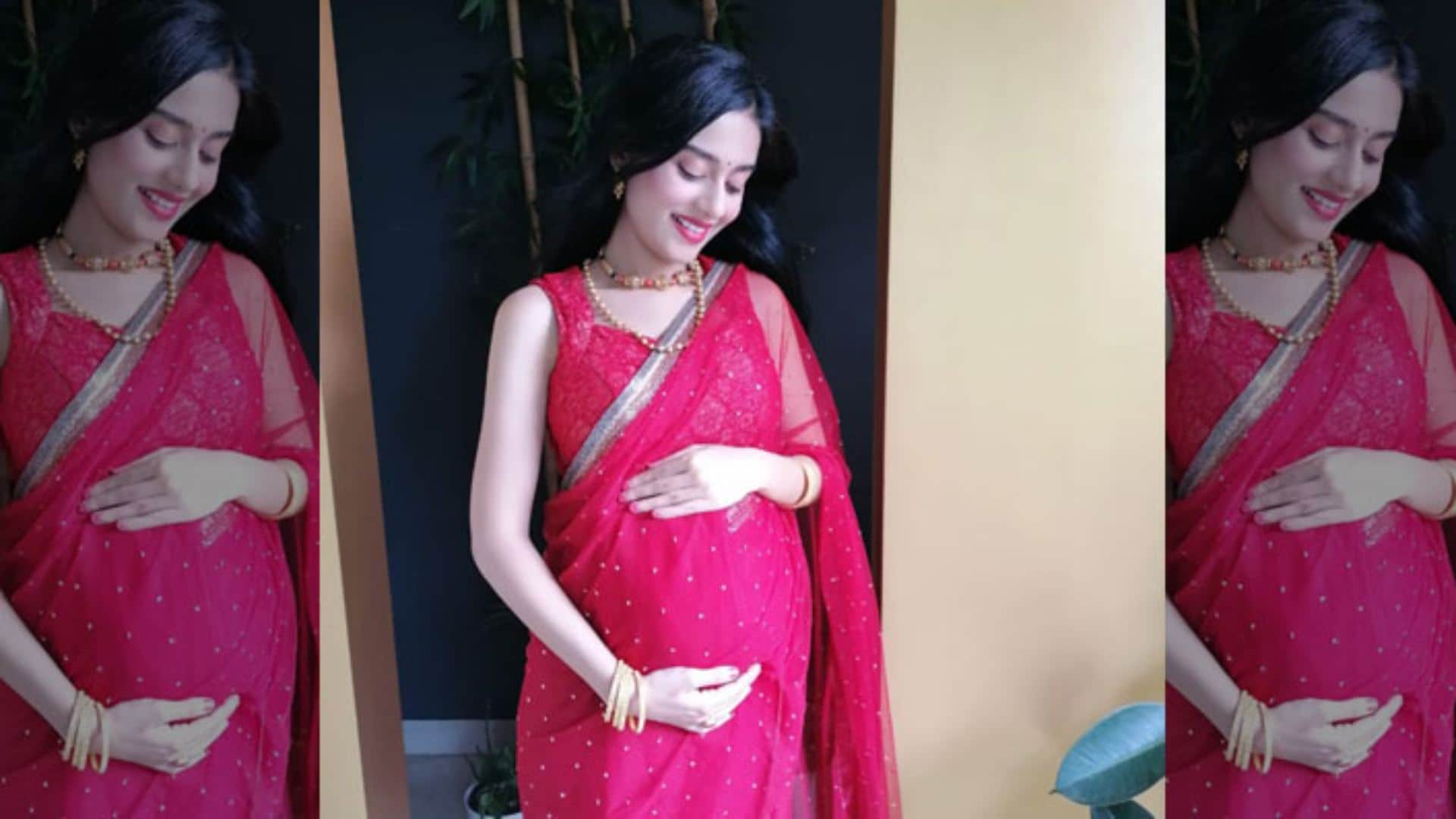 how to wear saree and peticot during pregnancy