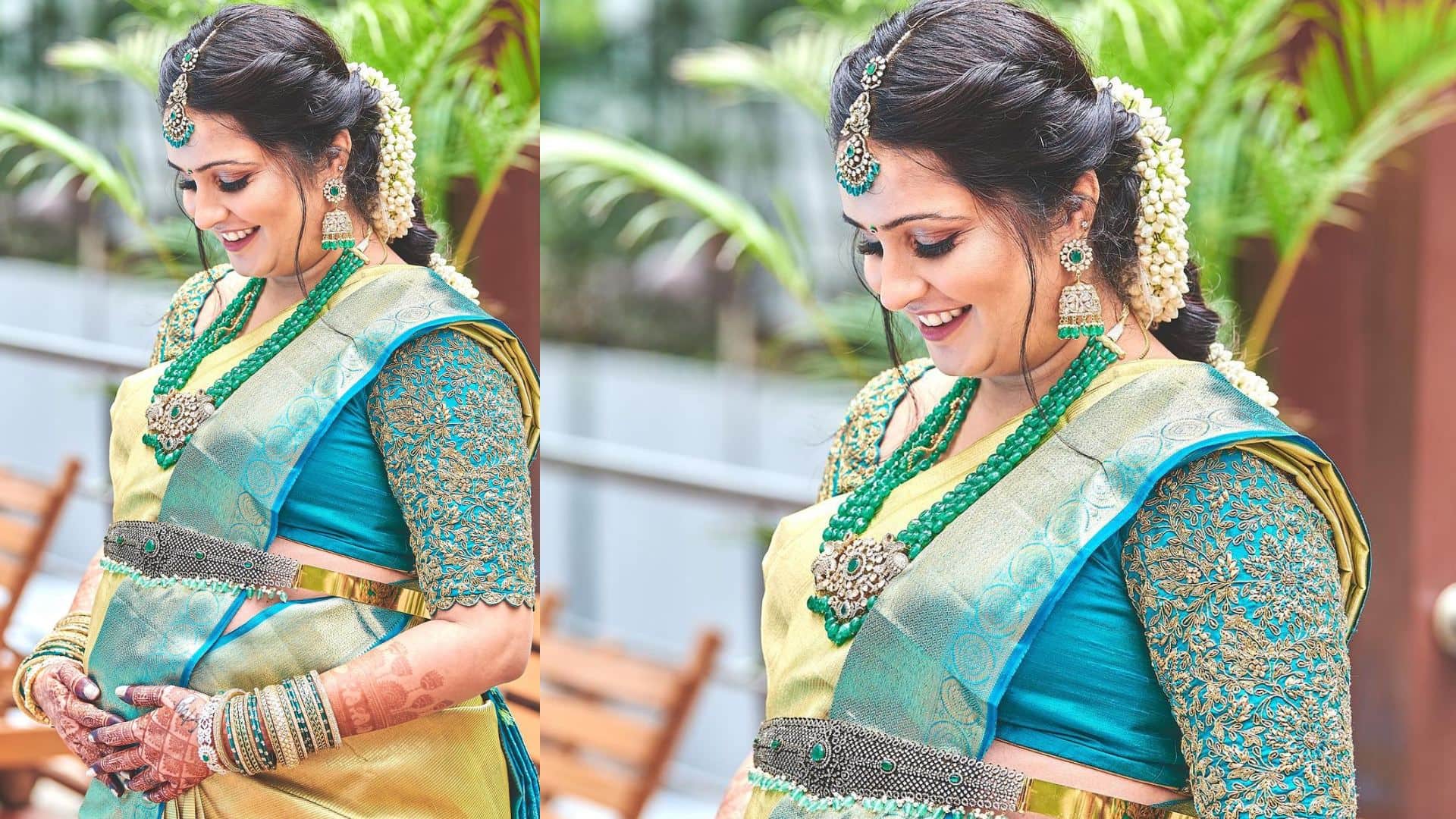 how to wear saree and peticot during pregnancy