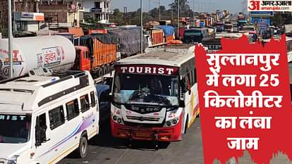 Traffic jam in many district in Awadh.