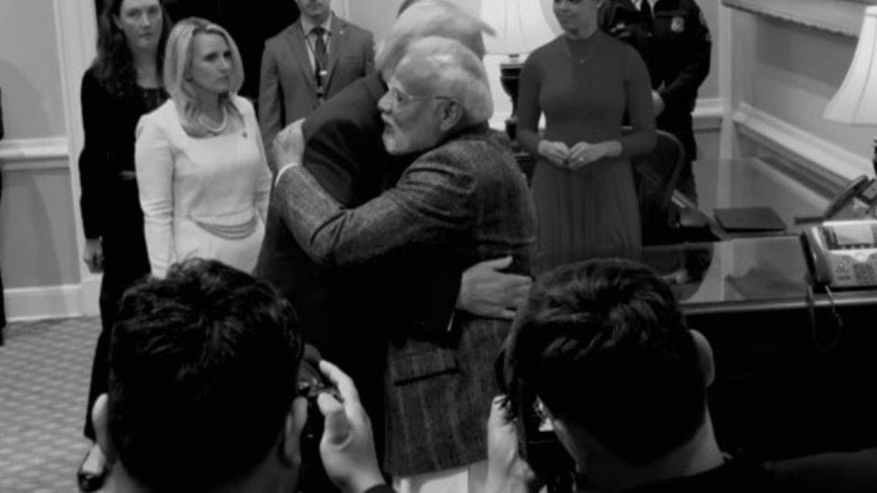 Donald Trump welcomed PM Narendra Modi with hug at White House says We missed you a lot