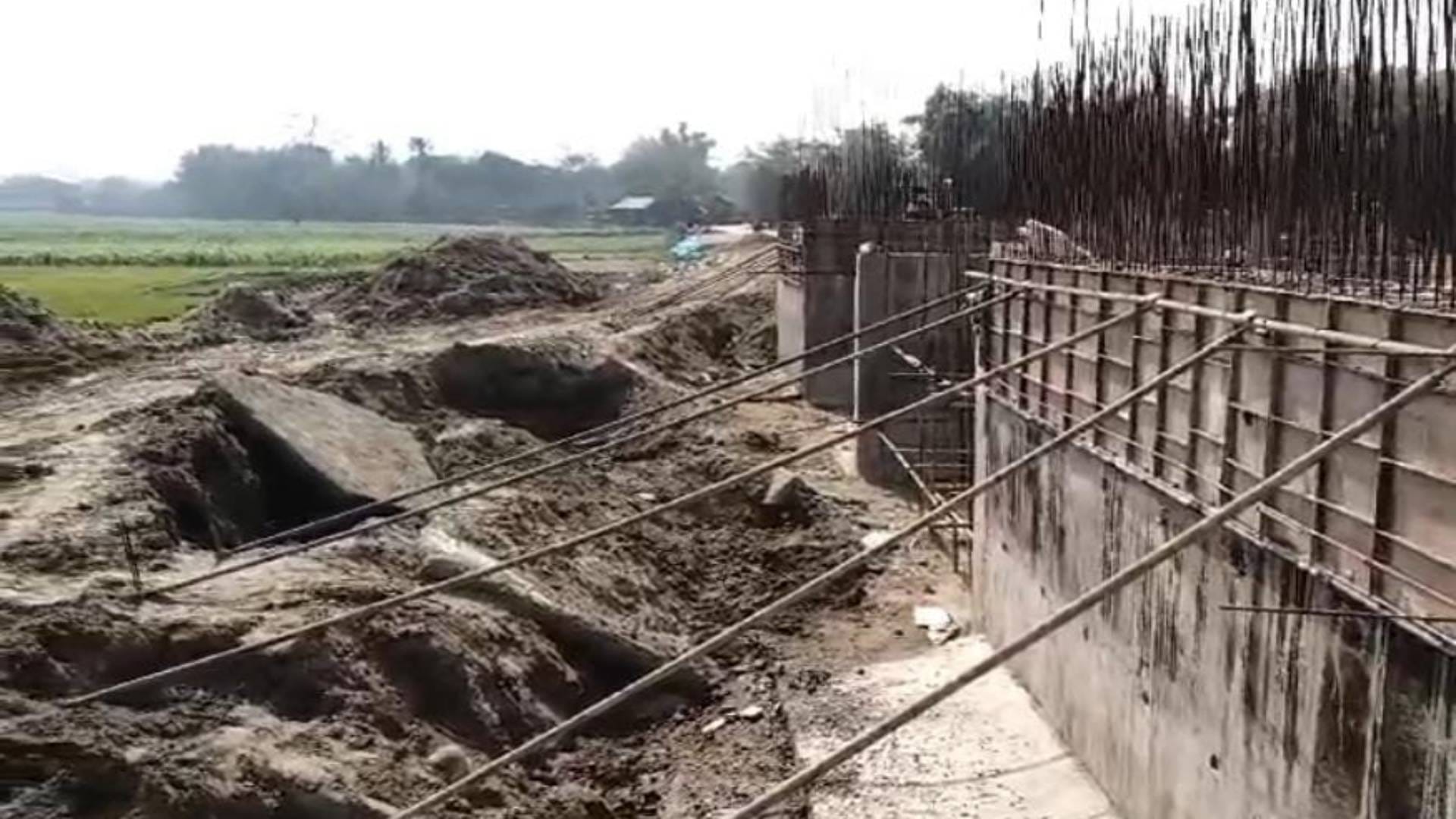 Kishanganj substandard material is being used in bridge being built at cost of Rs 1.68 crore