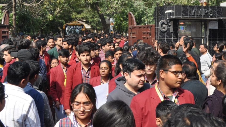cbse board exam 2025 happy faces of students after seeing simple question paper on first day