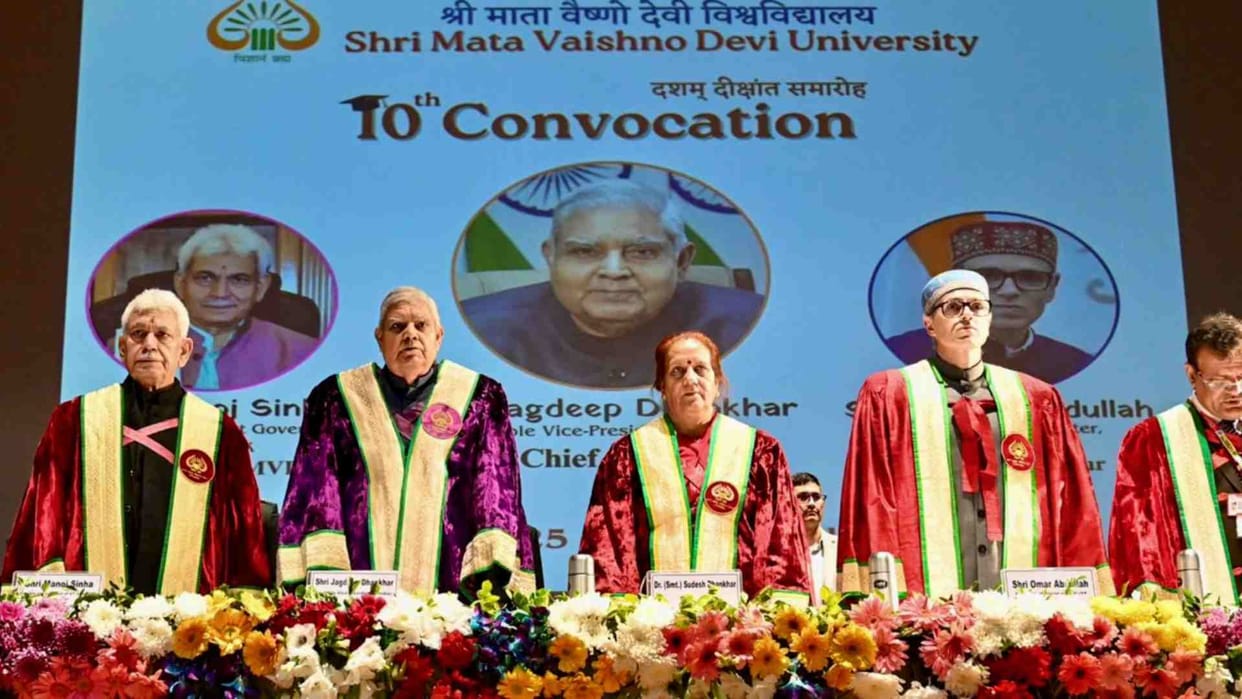 VP Dhankhar attends SMVDU convocation in J-K, says national interest supreme