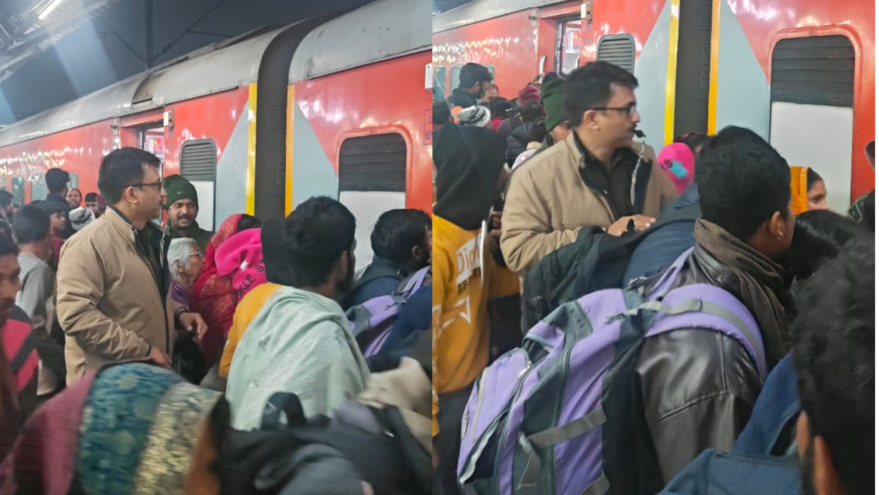 After Delhi accident, alert declared at Gorakhpur railway station, crowd gathering at the station