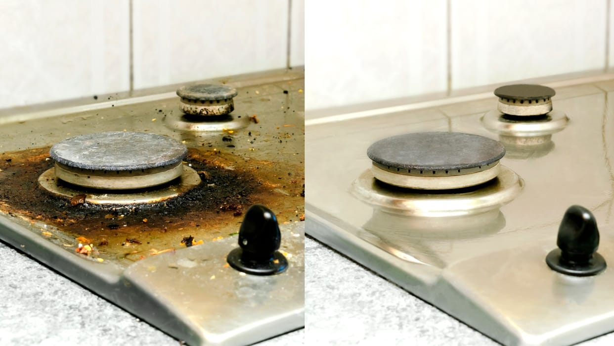 Cleaning Tips and Tricks How to Clean Gas Stove Top Without Scratching Gas Ke Chulhe Ko Kaise Saaf Karen