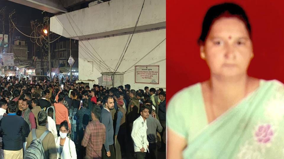 truck crushed woman riding scooter In Lucknow her body dragged for 500 meters body parts scattered on road