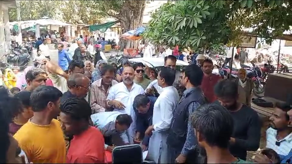 Water crisis Procession taken out against water institute with drums demand for opening of canal in Lalitpur