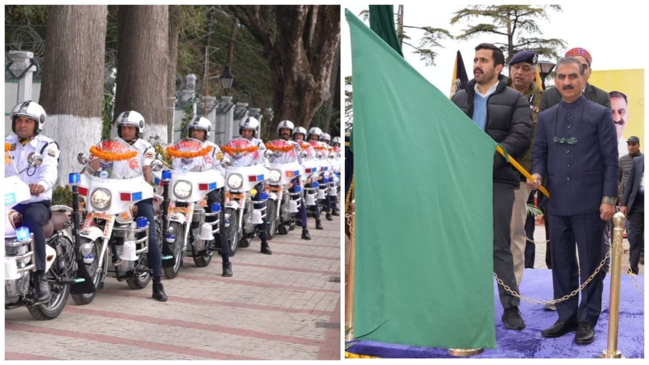 Himachal Pradesh CM Sukhu flagged off 27 police motorcycles for road safety
