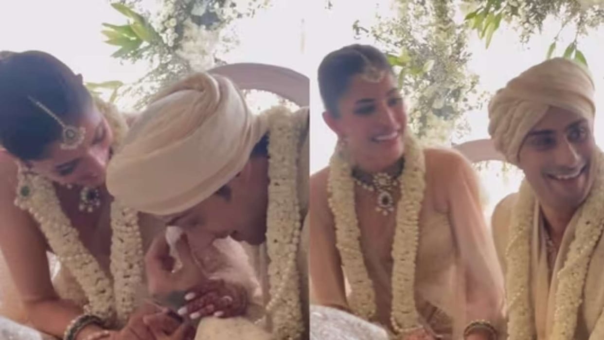 Prateik Babbar weeping while marrying with Priya Banerjee video goes viral