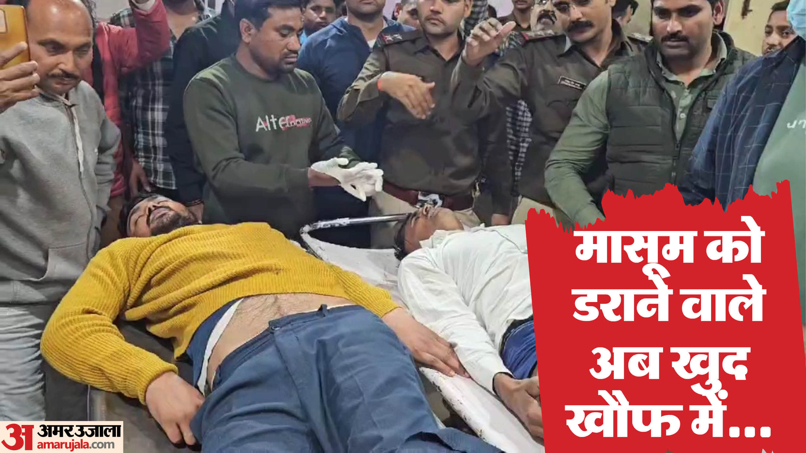 मुठभेड़ के बाद पुलिस ने दो बदमाशों को किया गिरफ्तार।