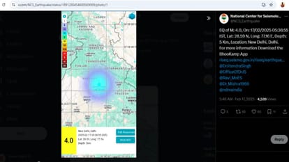 Delhi NCR Earthquake Richter Scale magnitude news updates in hindi