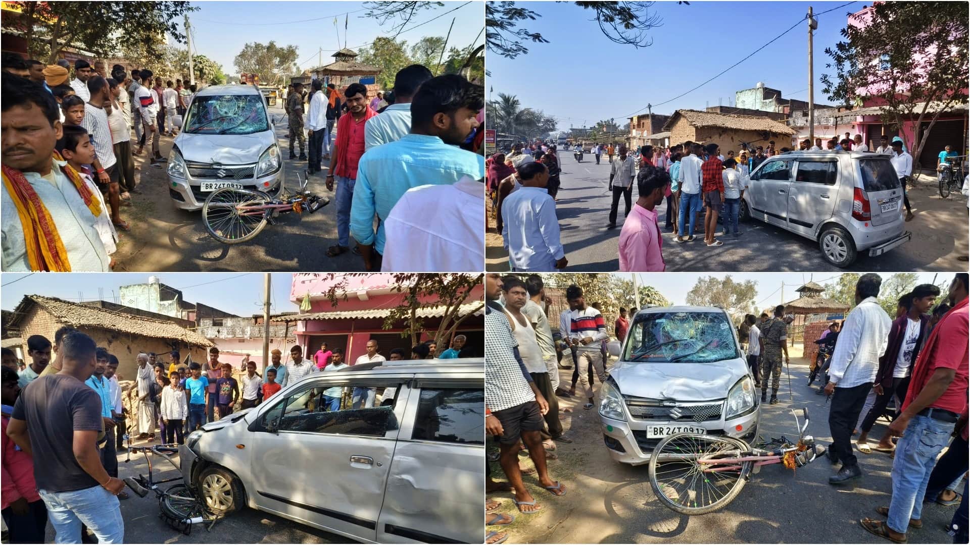 कार मौके पर छोड़कर फरार हुआ कार चालक