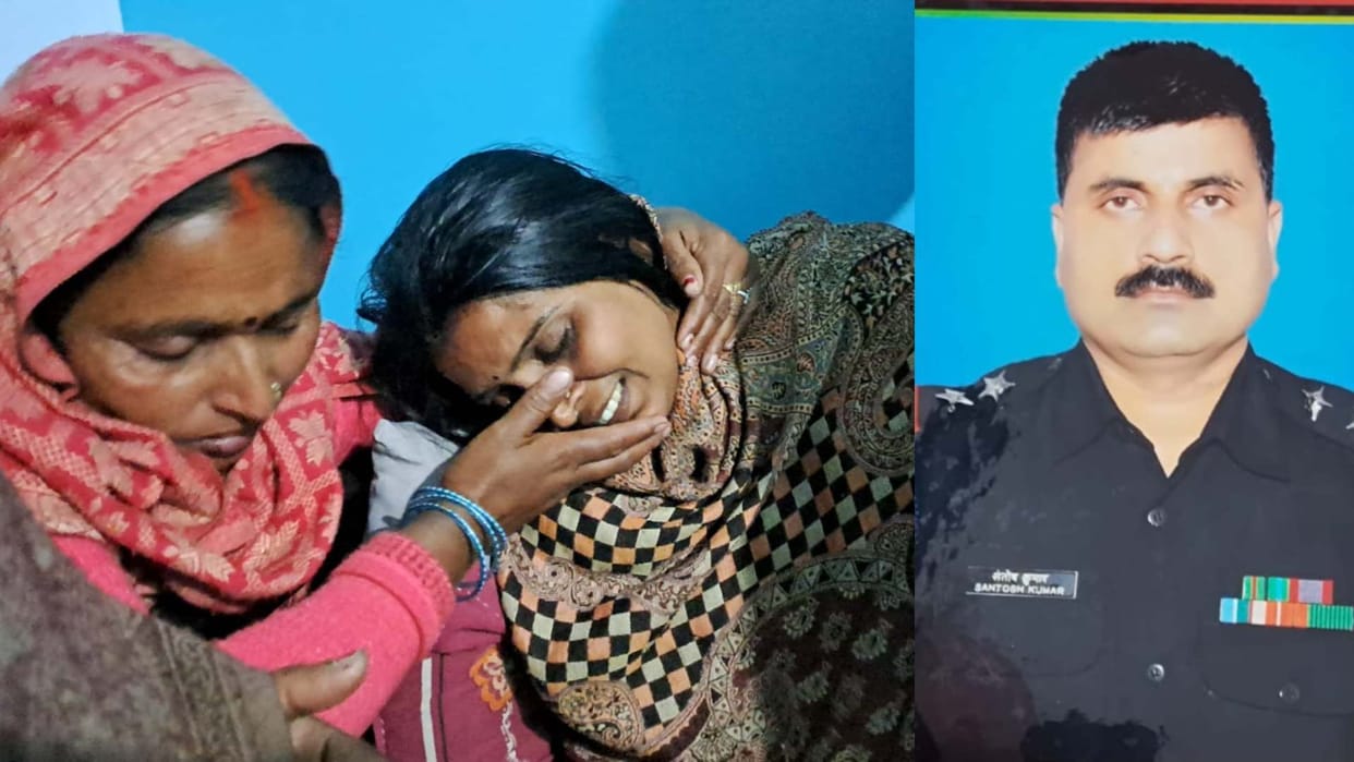 Bihar News : Army soldier died in Leh-Ladakh Martyrdom Santosh Kumar Gaya Bihar Police