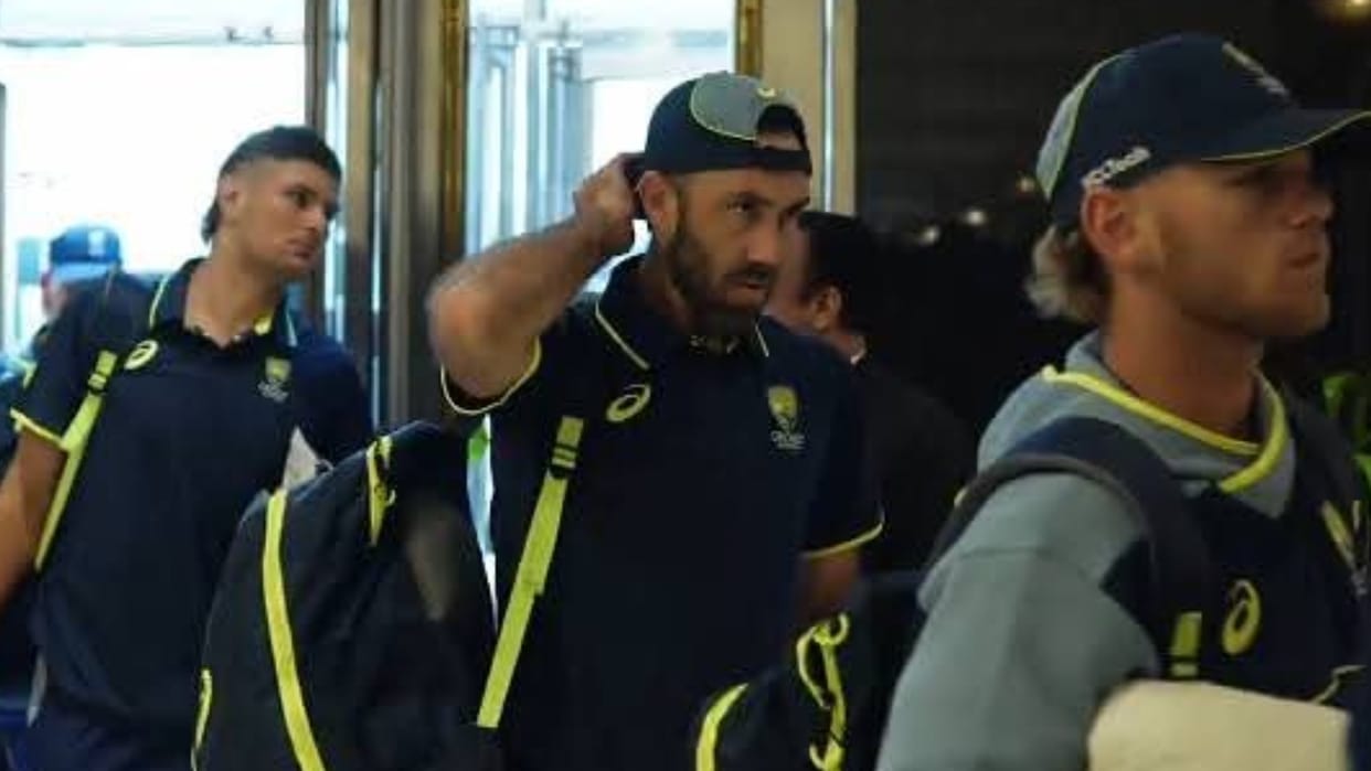 Australian Cricket team landed in Pakistan for the upcoming ICC Champions Trophy 2025 see video