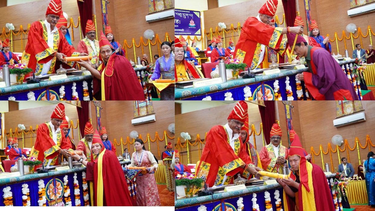 convocation ceremony of Central Institute of Higher Tibetan Studies 125 meritorious students received medal
