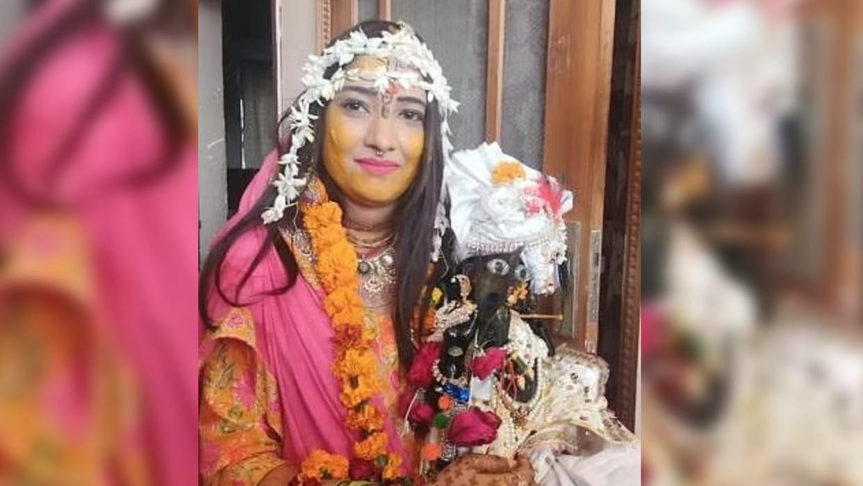 mathura unique wedding Haryana Nurse Marries Laddu Gopal In Unique Ceremony In Vrindavan