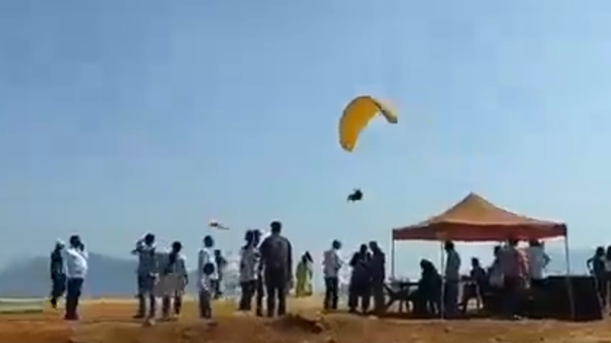 Not a flighty idea at all: Late for exam, student paraglides to college; video goes viral