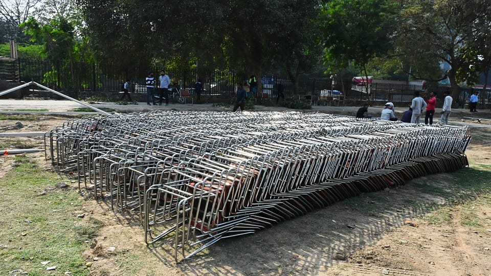 Delhi New CM Preparations for swearing-in ceremony of BJP government begin at Ramlila Maidan