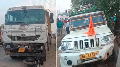 Bhind Accident News Collision Between Dumper and Van Five Died MP News in Hindi