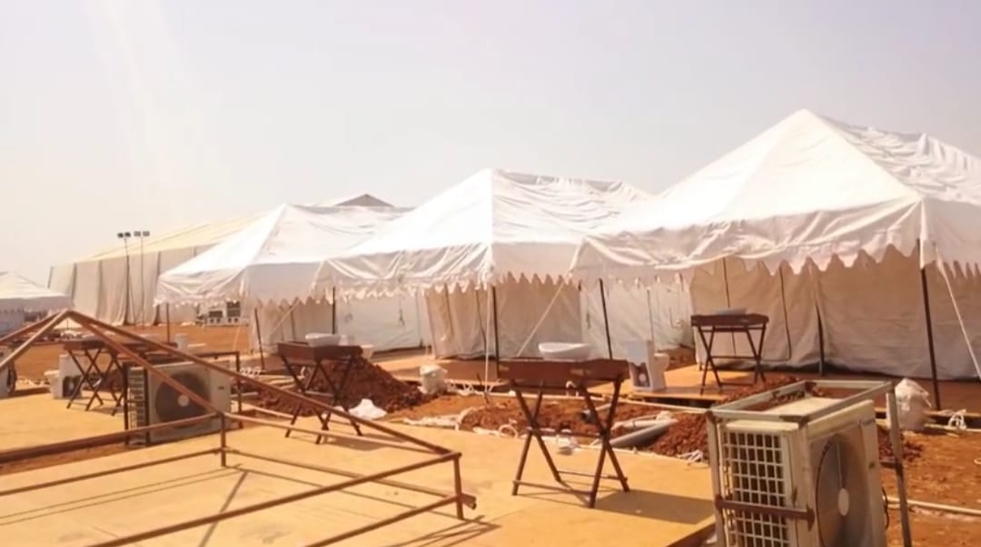 Bhopal: Tent city is being built for the guests coming to GI Summit, 60% work is complete, there will be five