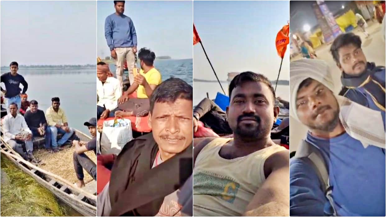 Buxar: 8 youths came to Kumbh by boat via Ganga to avoid traffic jam and crowd, now sailors are in trouble