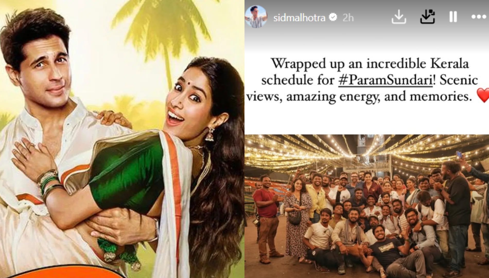 Sidharth Malhotra:फिल्म ‘परम सुंदरी’ का केरल शेड्यूल हुआ पूरा ...