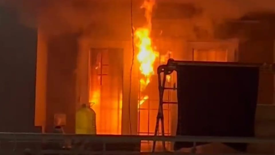 Fire broke out due to firecrackers in Greenpark Apartment flat