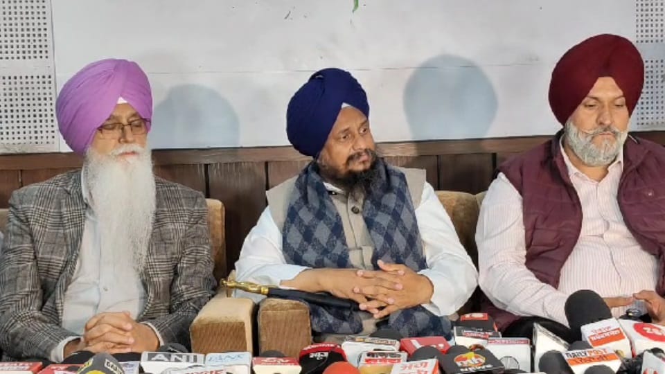 Giani Harpreet Singh press conference Haryana Sikh Gurdwara Management Committee