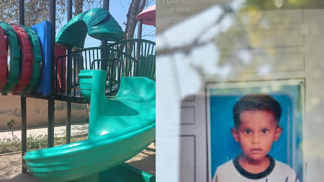 four year old girl died a painful death while playing on school swing in Fatehabad