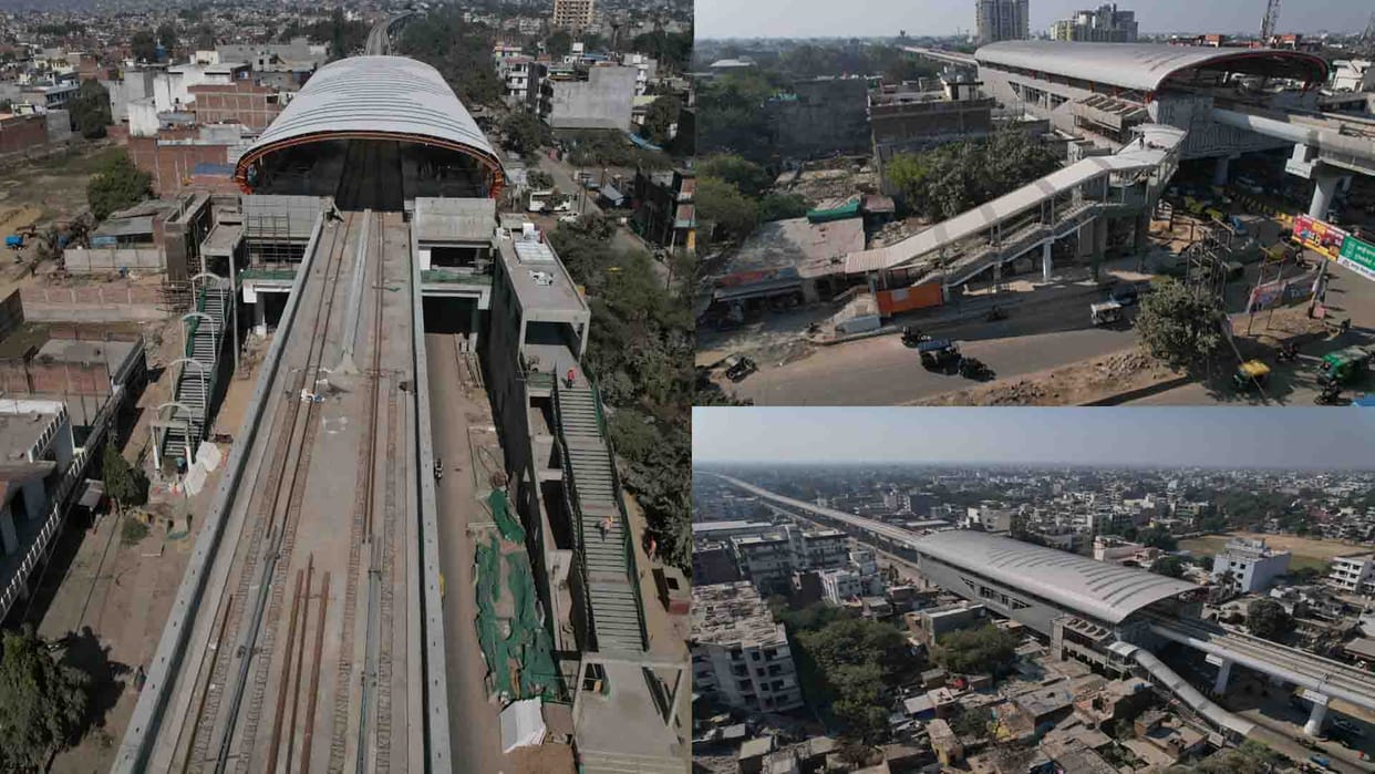 Kanpur: Entry gates of all five stations of Baradevi-Naubasta elevated section ready