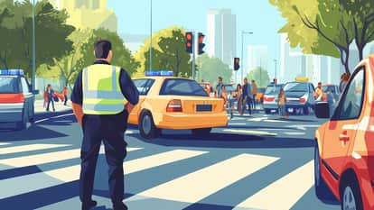 Woman breaks traffic rules gets into argument with police slapped suspended by Ahmedabad police