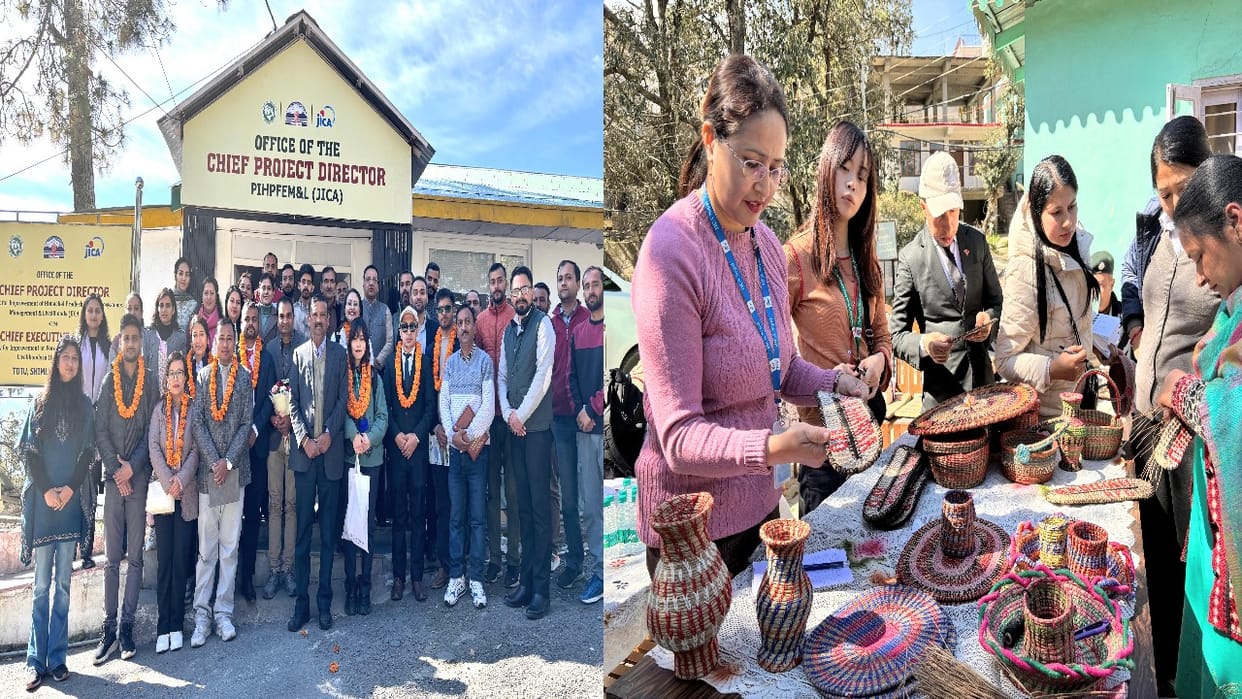 11 member team of JICA Nepal reached Himachal to see excellent work, was given a grand welcome