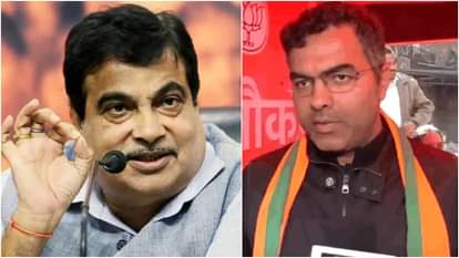 केंद्रीय मंत्री नितिन गडकरी और भाजपा विधायक प्रवेश वर्मा।