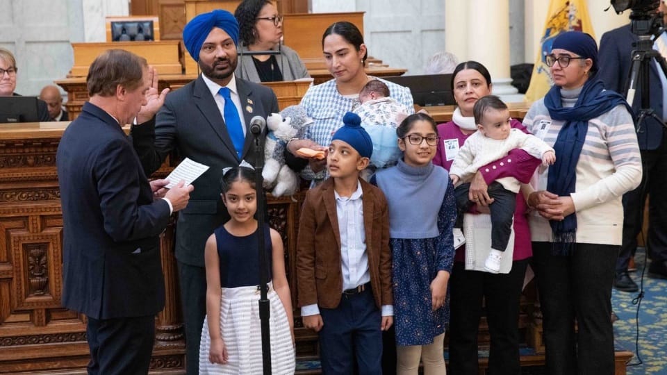 Balveer Singh became first Sikh MLA from New Jersey, America.