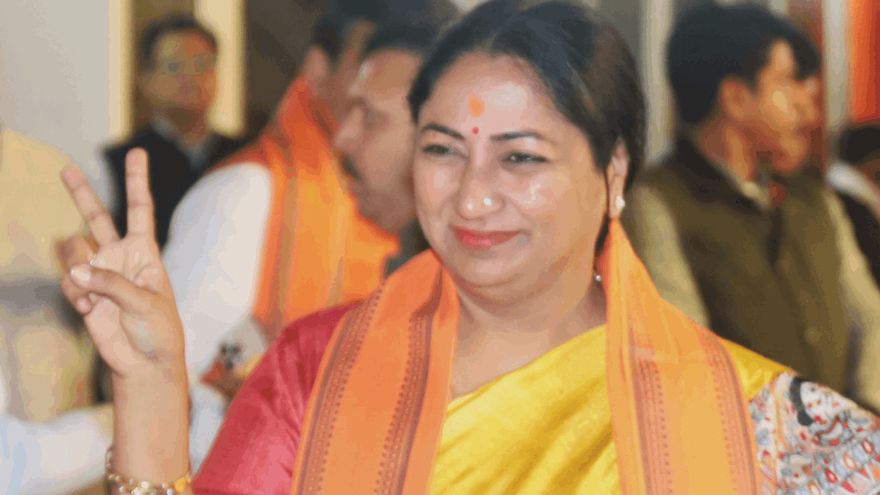 Rekha Gupta gave her first reaction on being elected as leader of legislative party