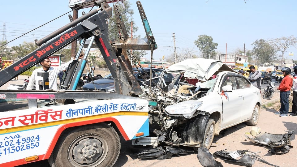 Accidents due to drunk driving in haldwani Uttarakhand