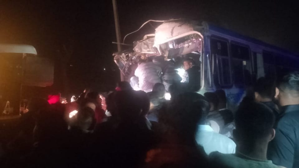 Haryana Roadways bus accident in Fatehabad
