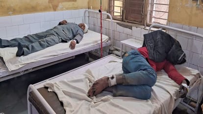 bus overturned in ditch after going out of control nine people injured in Budaun