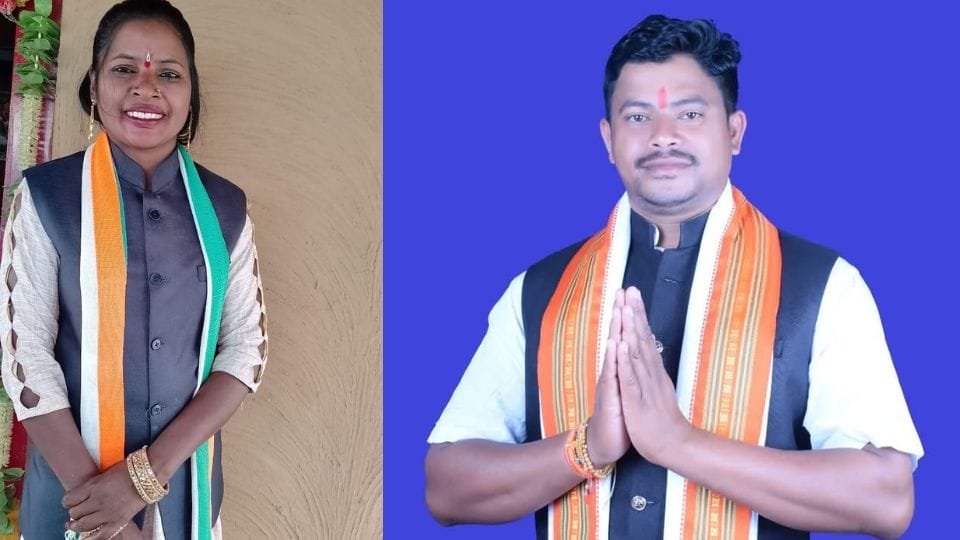 कांग्रेस समर्थित सरोजनी कट्टम और भाजपा समर्थित शंकरैया माड़वी