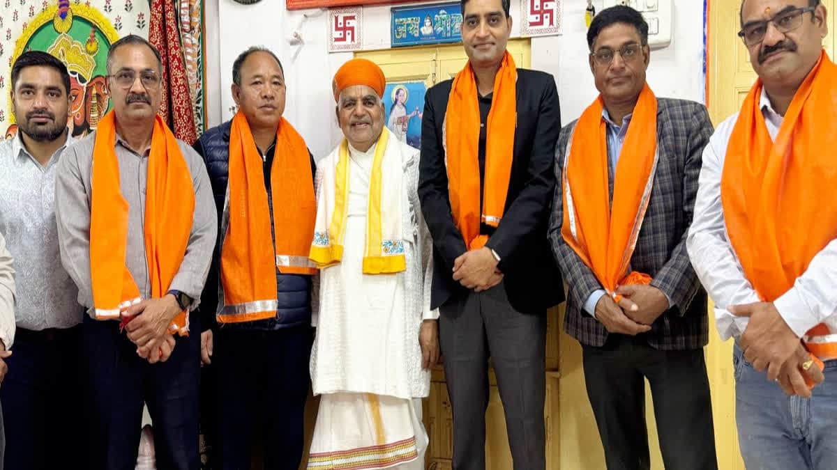 नाथद्वारा पहुंचने पर गृह मंत्री नातुंग का स्वागत