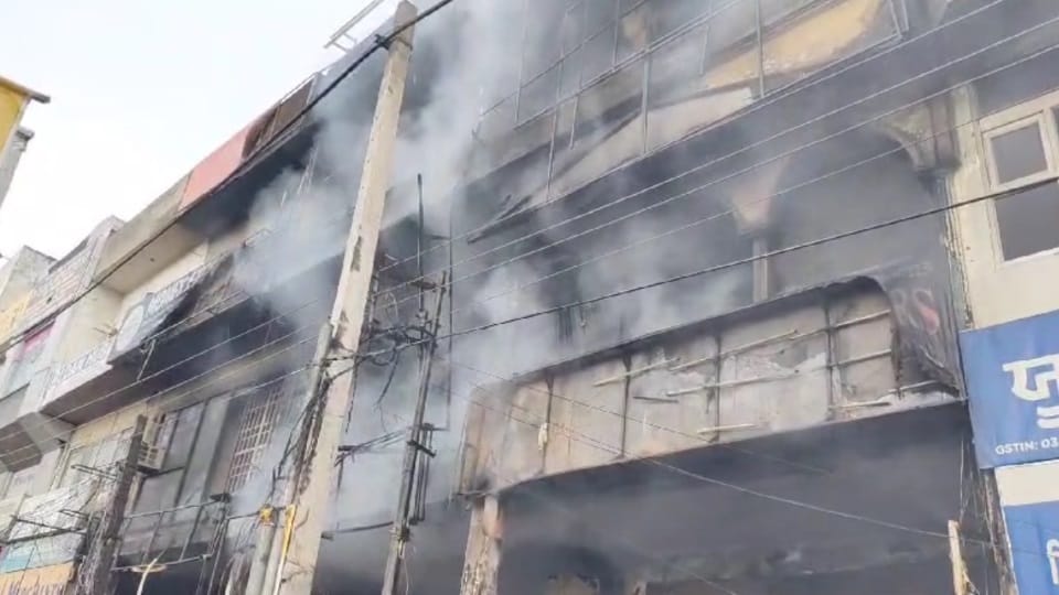 Fire broke out in plywood market in Amritsar