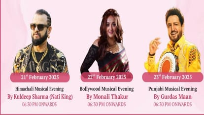 Rose festival start from 21 feb musical night kuldeep sharma Monali thakur and Gurdas mann