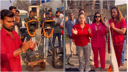 Director Ishtiyaque Shaikh Bunty shares bhojpuri actress Rani Chatterjee glimpse from ChugliKhor Bahuriya set